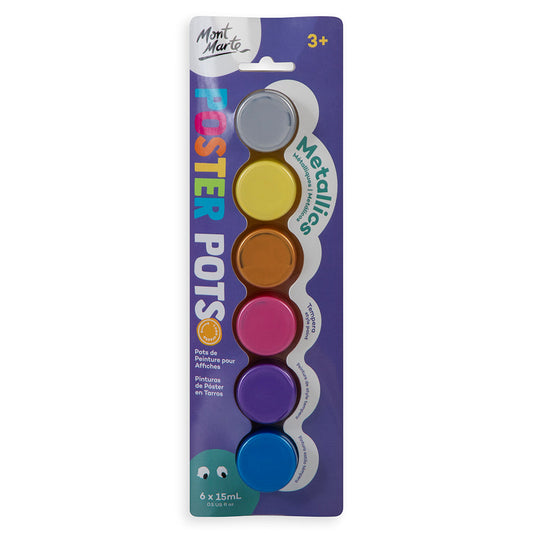 Mont Marte Poster Pots 6pc x 15ml - Metallics