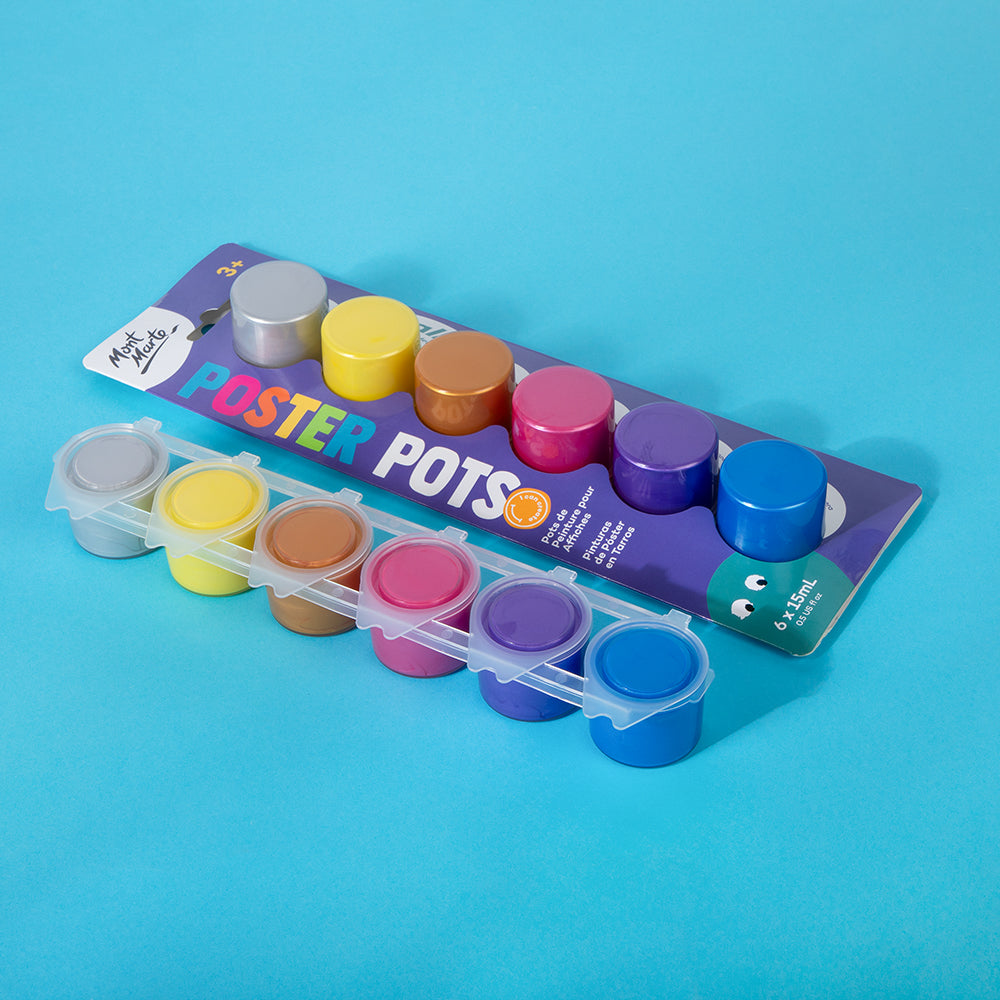 Mont Marte Poster Pots 6pc x 15ml - Metallics