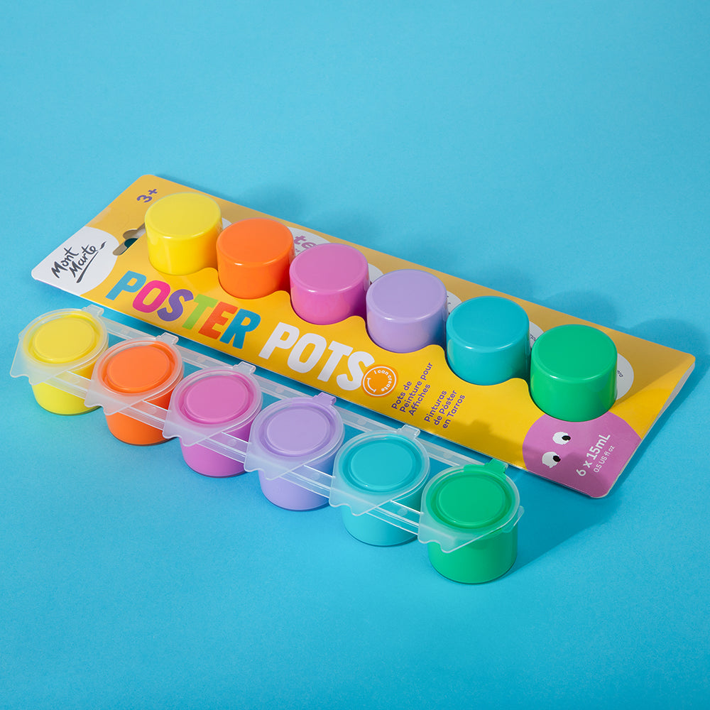 Mont Marte Poster Pots 6pc x 15ml - Pastels