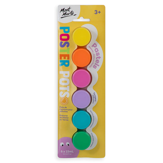 Mont Marte Poster Pots 6pc x 15ml - Pastels