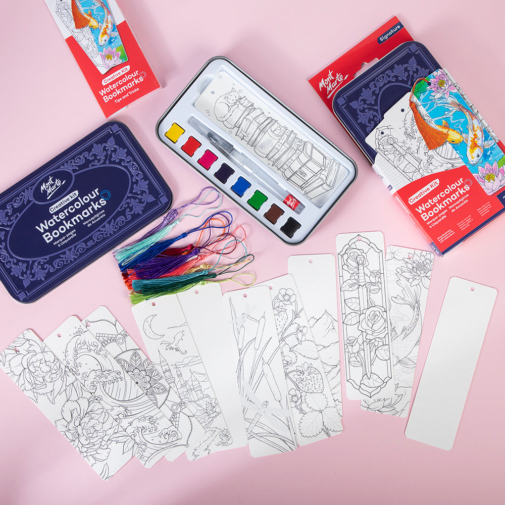 Mont Marte Watercolour Bookmark Set 33pc
