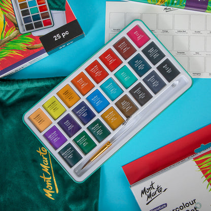 Mont Marte Watercolour Full Pan Set 24pc in Tin