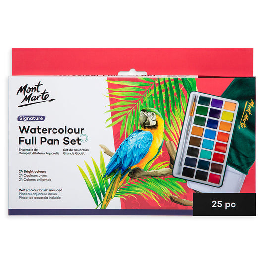 Mont Marte Watercolour Full Pan Set 24pc in Tin