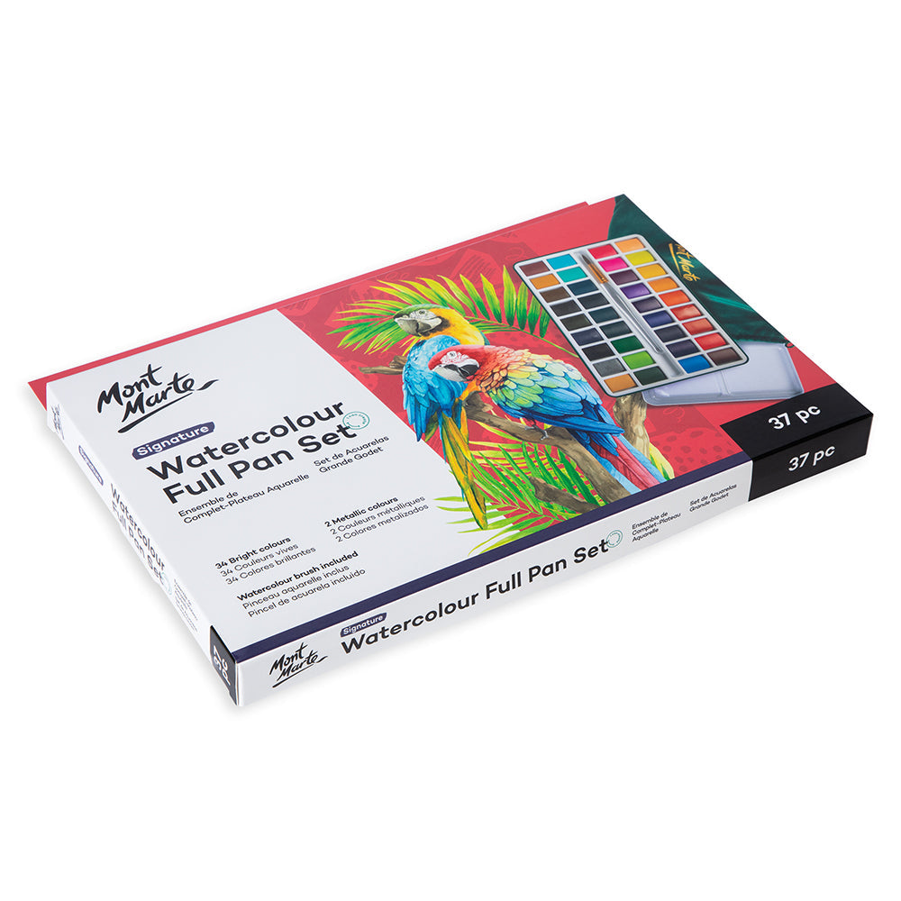 Mont Marte Watercolour Full Pan Set 36pc in Tin