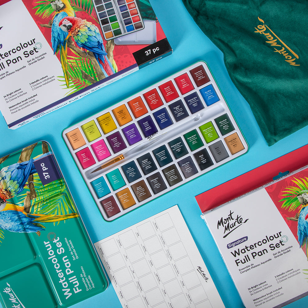 Mont Marte Watercolour Full Pan Set 36pc in Tin
