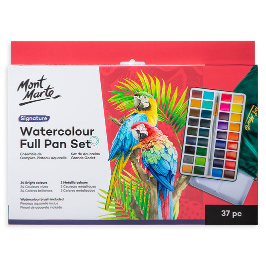 Mont Marte Watercolour Full Pan Set 36pc in Tin