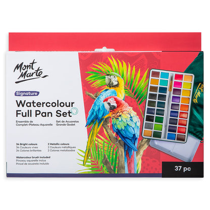 Mont Marte Watercolour Full Pan Set 36pc in Tin