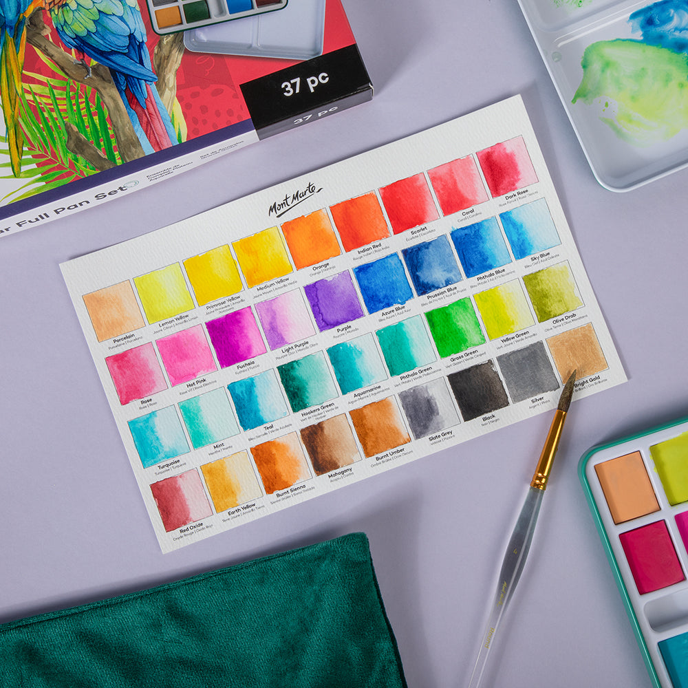 Mont Marte Watercolour Full Pan Set 36pc in Tin