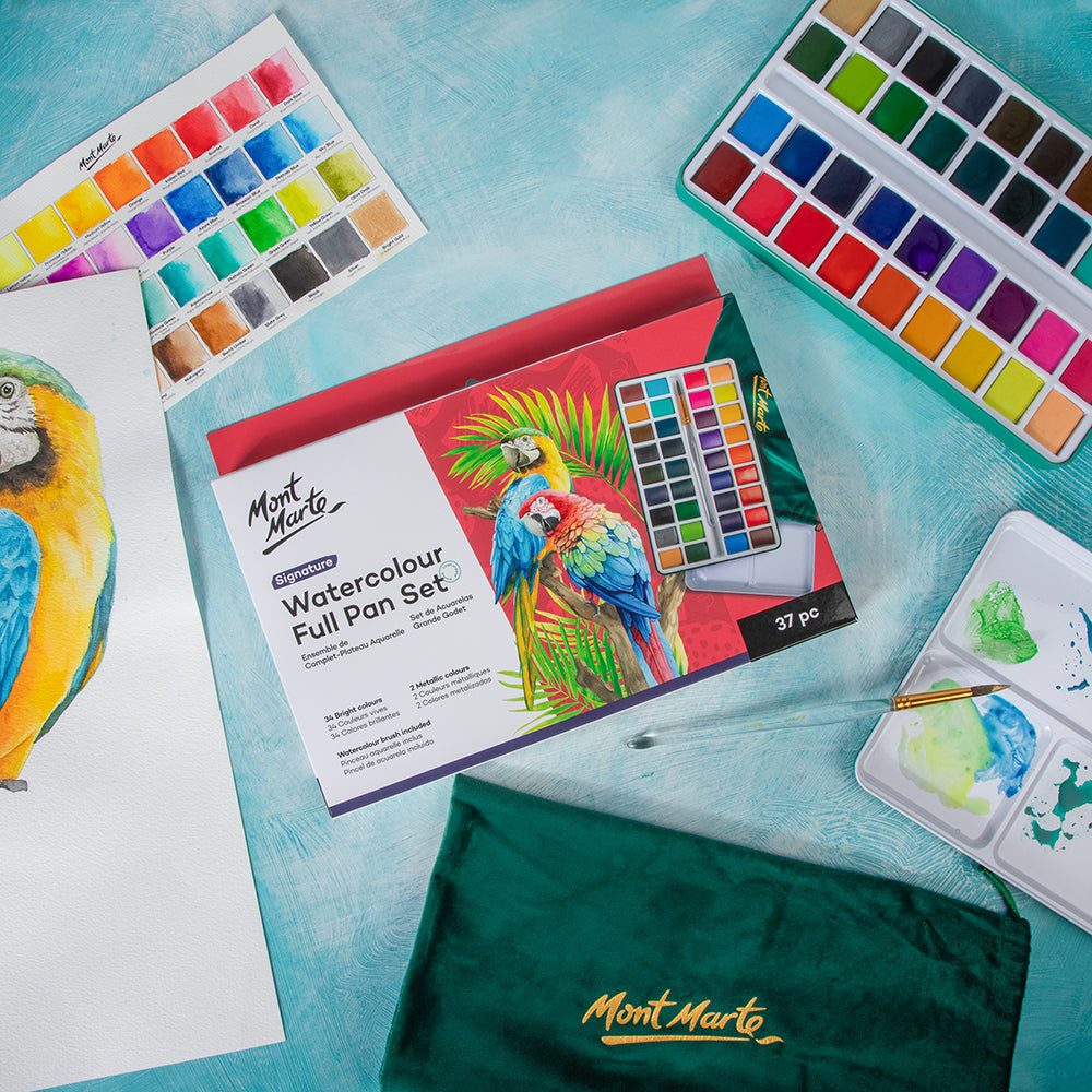Mont Marte Watercolour Full Pan Set 36pc in Tin