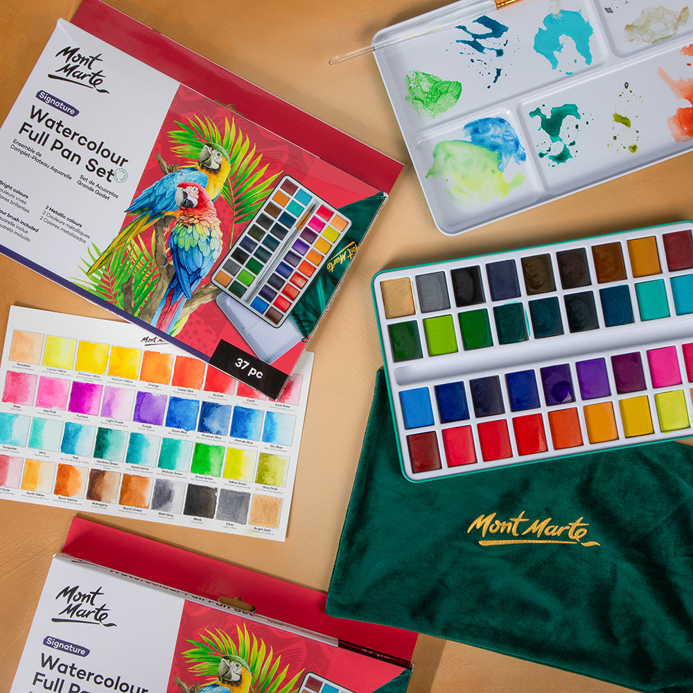 Mont Marte Watercolour Full Pan Set 36pc in Tin