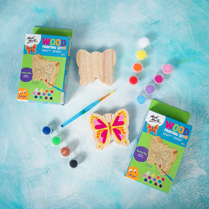 Mont Marte Wood Painting Set 14pc - Butterfly