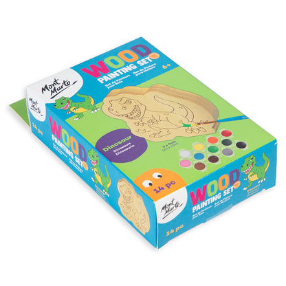 Mont Marte Wood Painting Set 14pc - Dinosaur