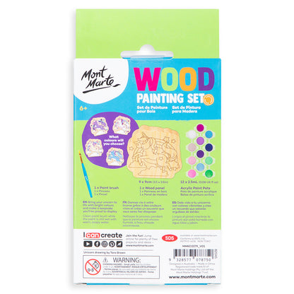 Mont Marte Wood Painting Set 14pc - Unicorn