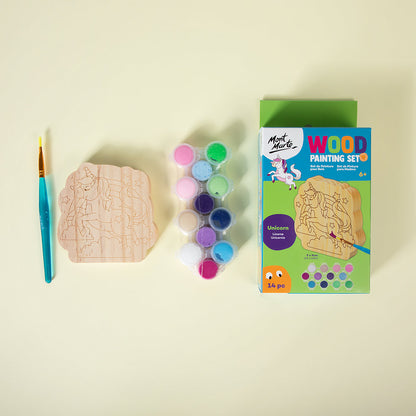 Mont Marte Wood Painting Set 14pc - Unicorn