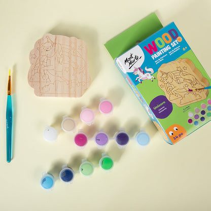 Mont Marte Wood Painting Set 14pc - Unicorn