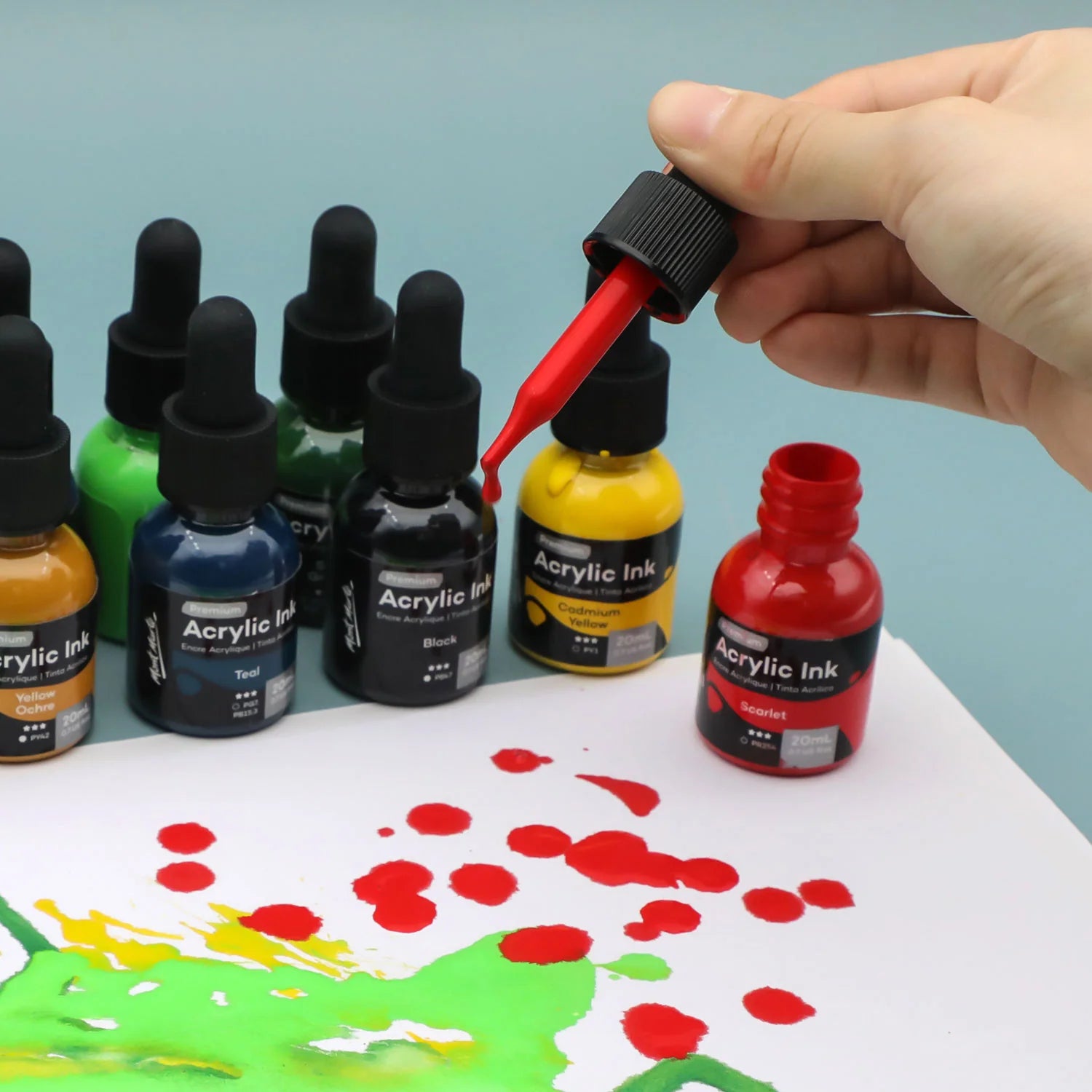 Mont Marte Acrylic Ink 12pc x 20ml | Artists Drawing Ink – Art Shed ...