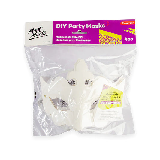 Mont Marte DIY Party Masks 4 pc - Masquerade Default Title