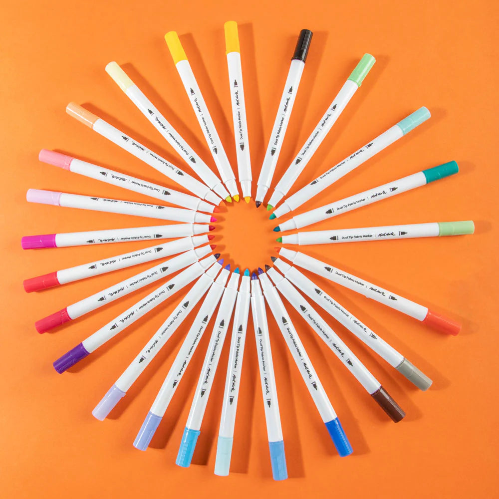Mont Marte Dual Tip Fabric Markers 24pc