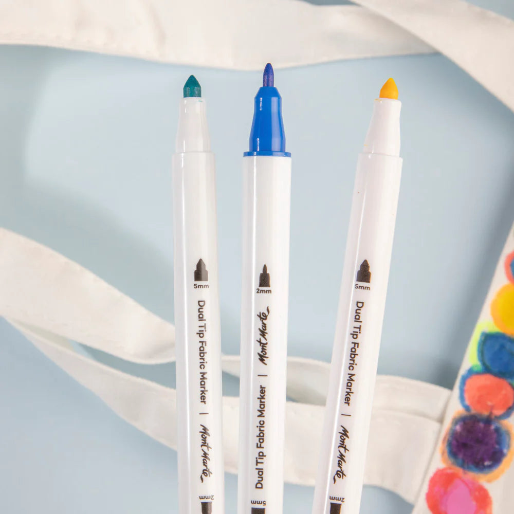 Mont Marte Dual Tip Fabric Markers 24pc