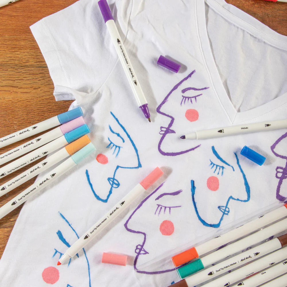 Mont Marte Dual Tip Fabric Markers 24pc