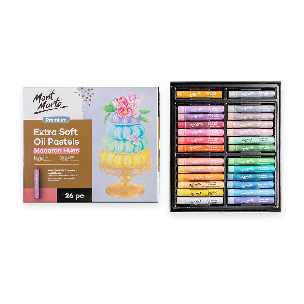 Mont Marte Extra Soft Oil Pastels Macaron Hue 26pc Default Title