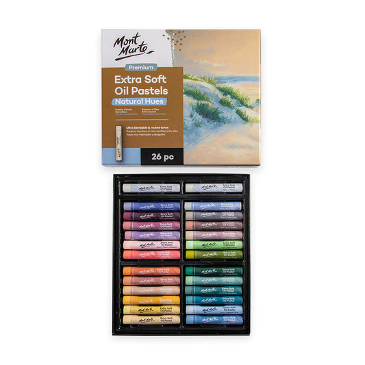 Mont Marte Extra Soft Oil Pastels Natural Hue 26pc Default Title