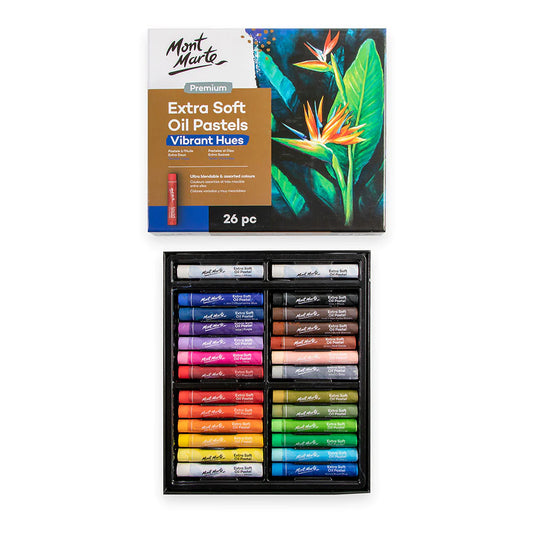 Mont Marte Extra Soft Oil Pastels Vibrant Hue 26pc Default Title