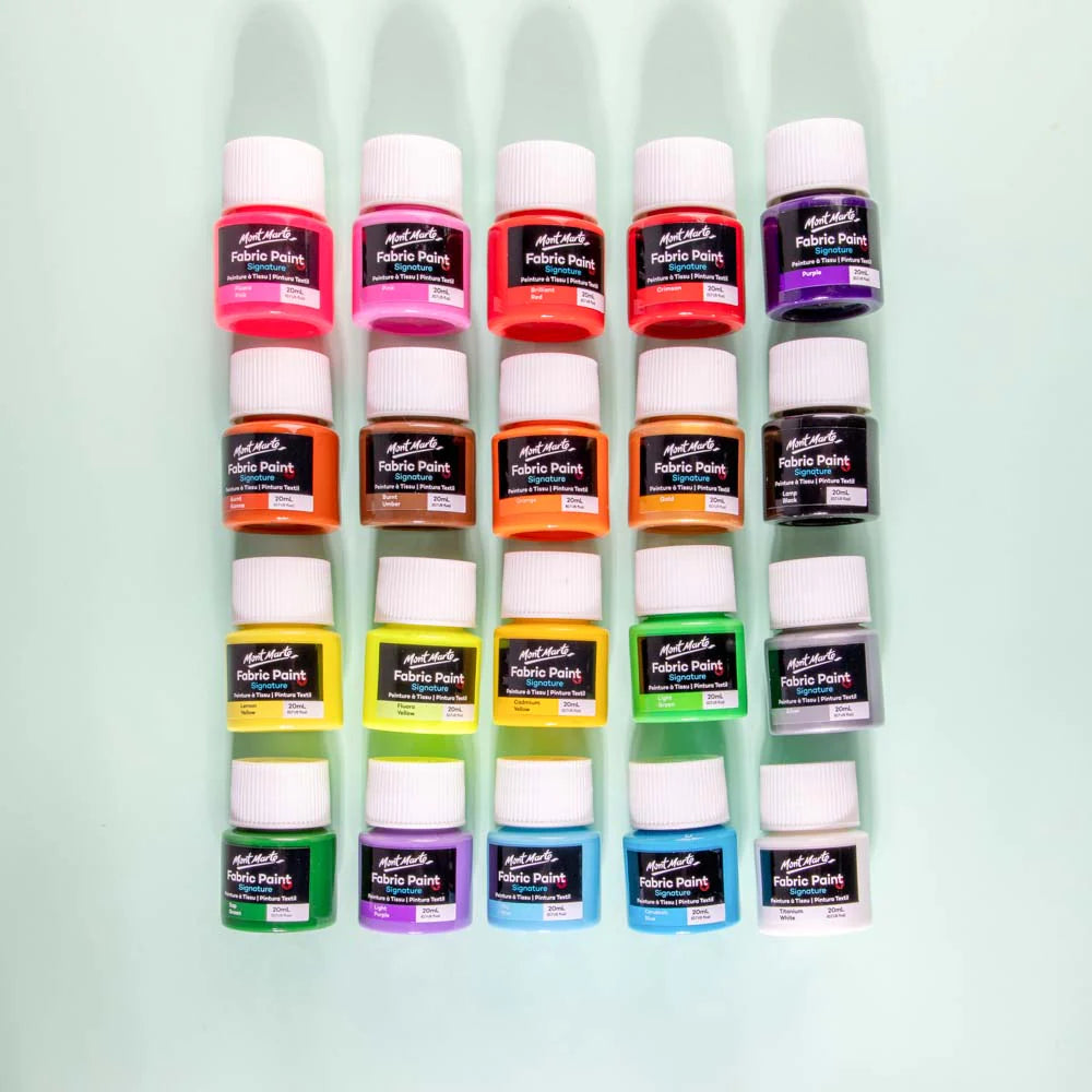 Mont Marte Fabric Paint Set 20pc x 20ml