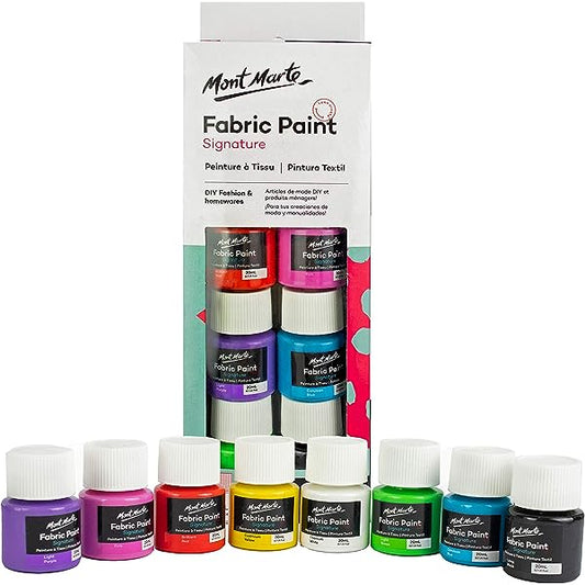 Mont Marte Fabric Paint Set 8pce x 20ml Default Title