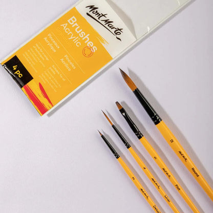 Mont Marte Gallery Series Brush Set Acrylic 4pce No.9