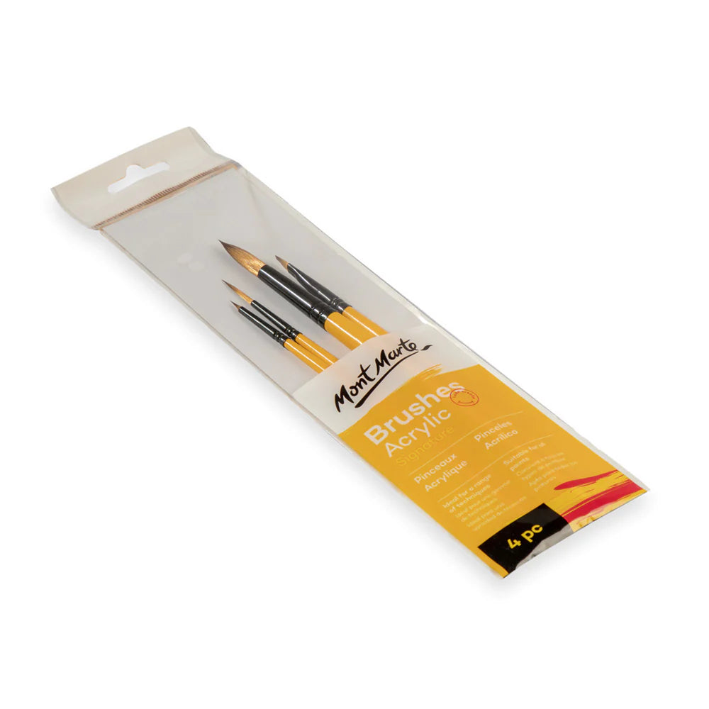 Mont Marte Gallery Series Brush Set Acrylic 4pce No.9