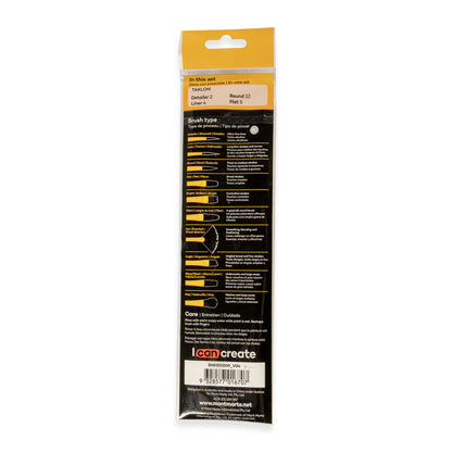 Mont Marte Gallery Series Brush Set Acrylic 4pce No.9