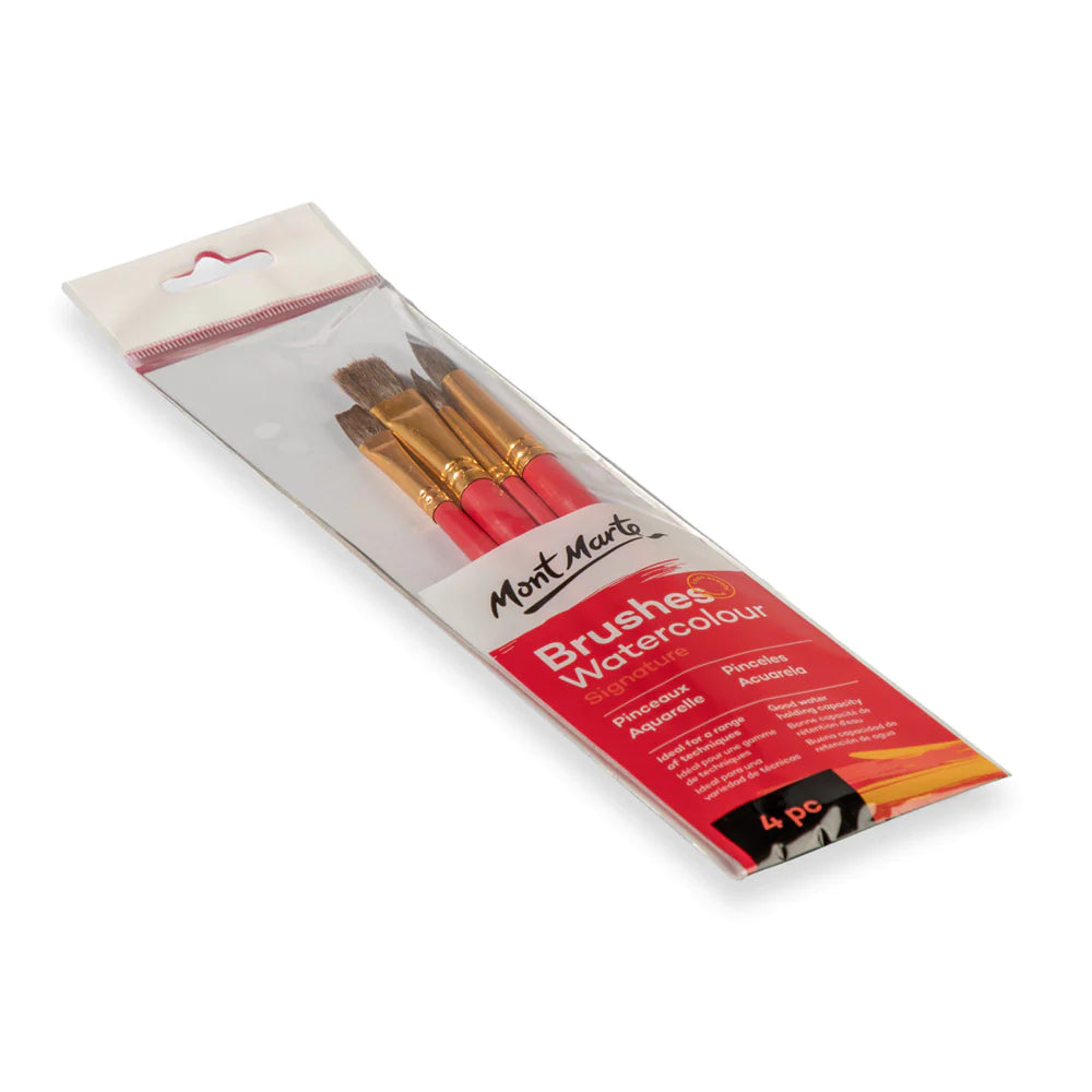Mont Marte Gallery Series Brush Set Watercolour 4pce No.28