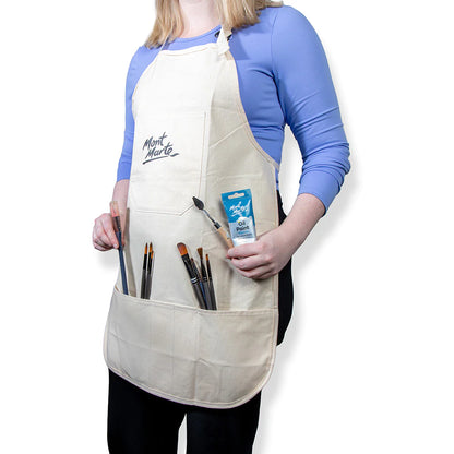 Mont Marte Heavy Duty Calico Artists Apron Default Title