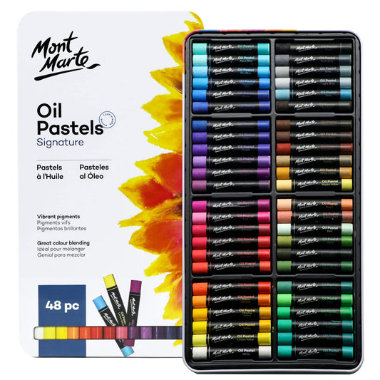 Mont Marte Oil Pastels 48pc in tin box Default Title