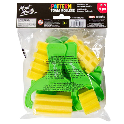 Mont Marte Pattern Foam Rollers 4pc image 3