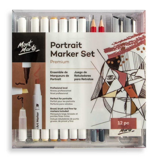 Mont Marte Portrait Alcohol Marker Set 12pc Default Title