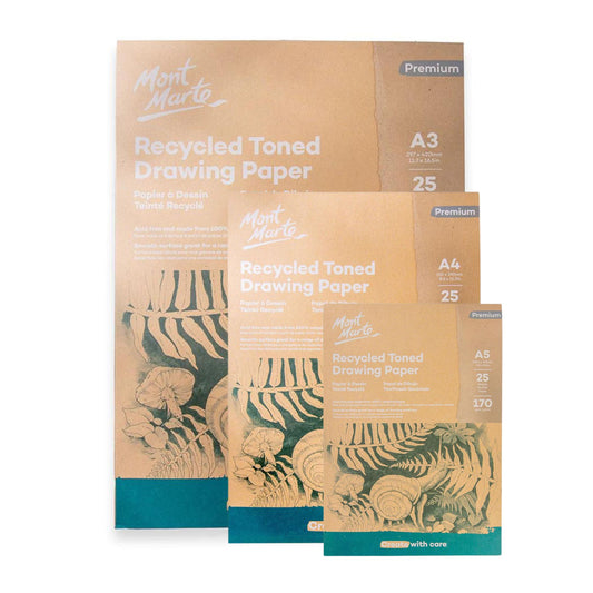 Mont Marte Recycled Toned Drawing Paper 170g 25 shts