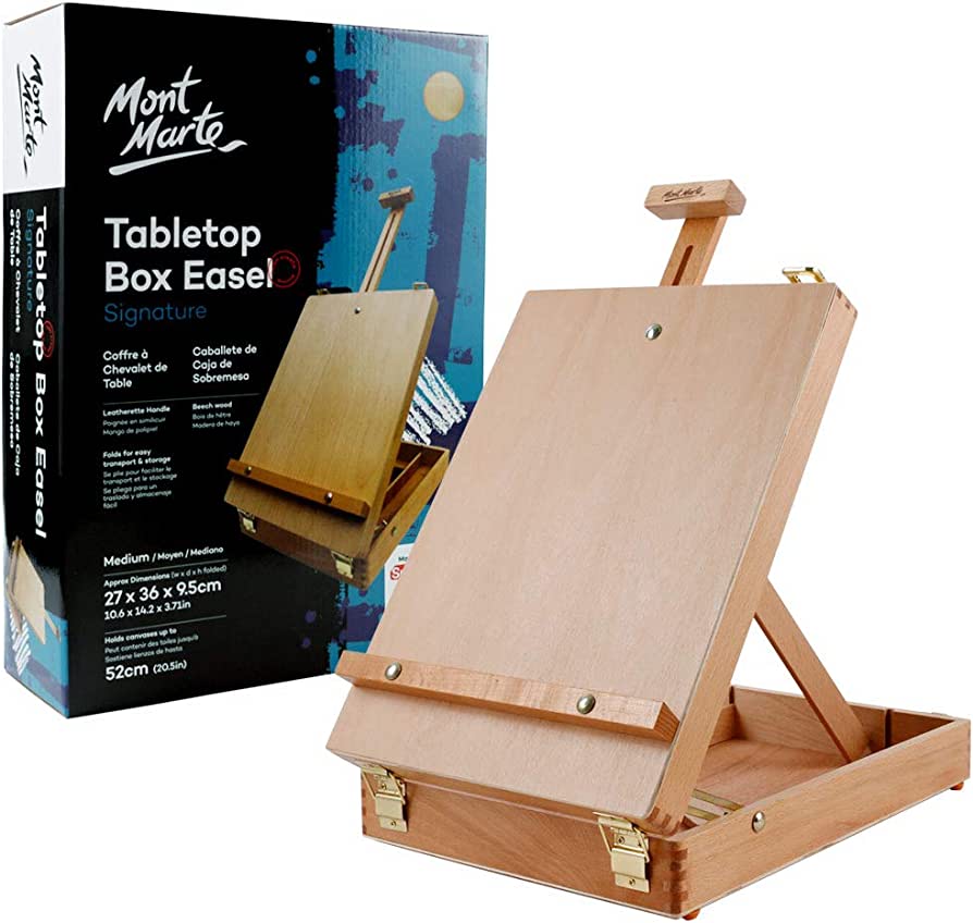 Mont Marte Tabletop Box Easel Medium Beech Wood Default Title