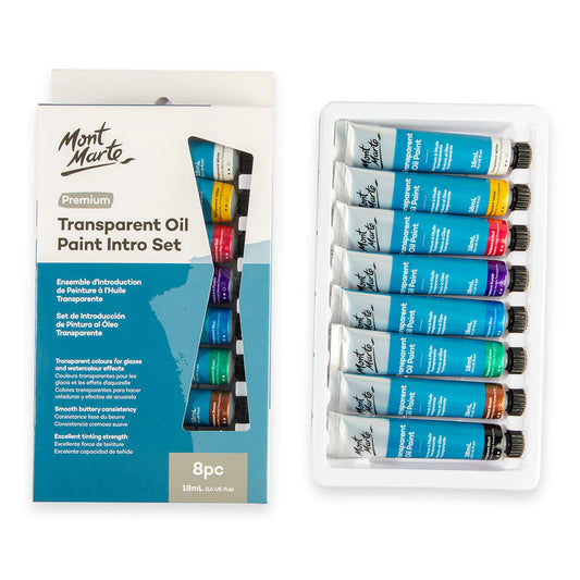 Mont Marte Transparent Oil Paint Intro Set 8pc x 18ml image 1
