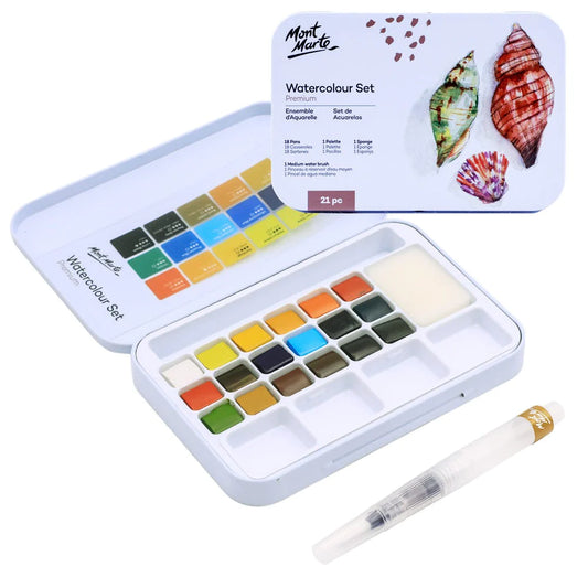 Mont Marte Watercolour Set in Tin 21pc Default Title