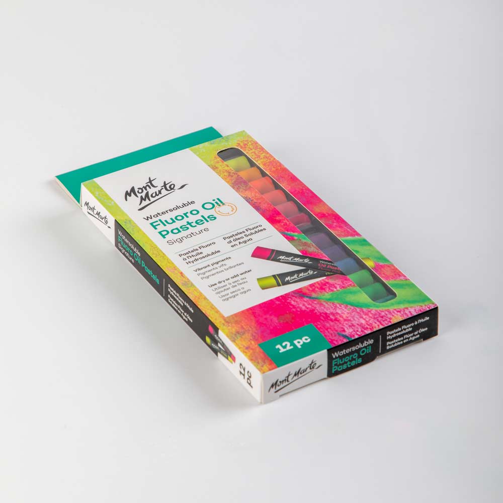 Mont Marte Watersoluble Fluro Oil Pastels 12pc image 4