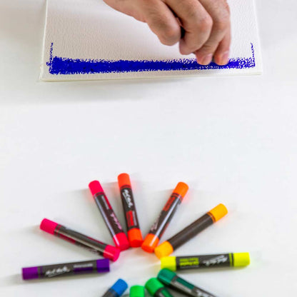 Mont Marte Watersoluble Fluro Oil Pastels 12pc image 5