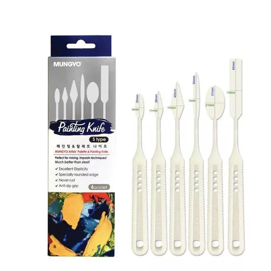 Mungyo Plastic Palette Knife Set 6 Small Default Title