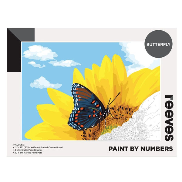 Reeves Paint By Numbers 12x16 inch - Butterfly
