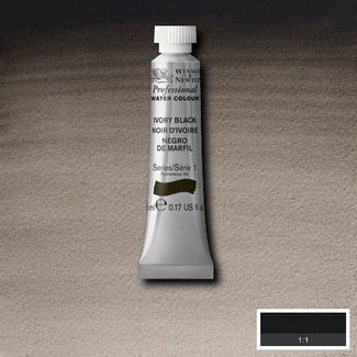Winsor and Newton Professional Watercolour 5ml S1 Ivory Black
