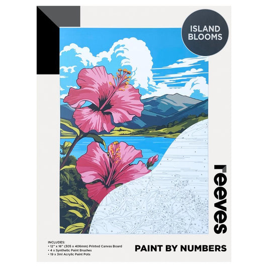 Reeves Paint By Numbers 12x16 inch - Island Blooms