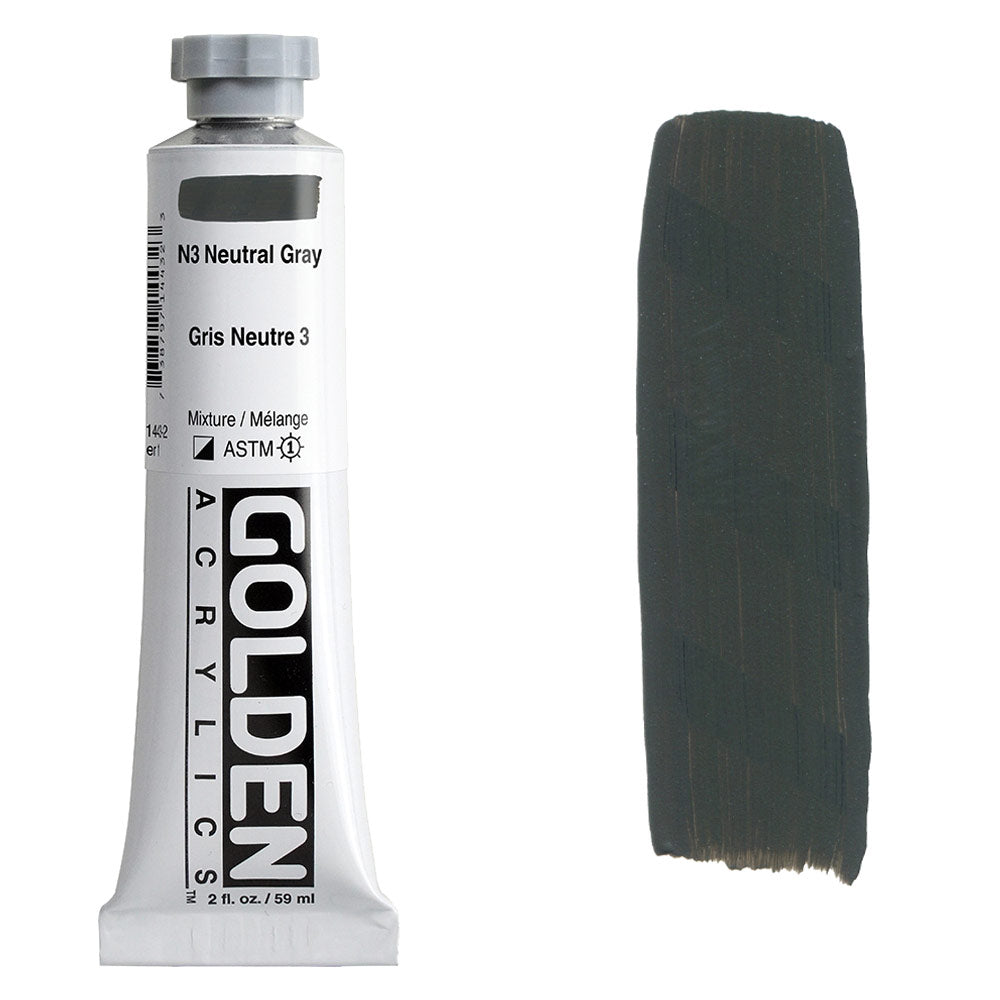 GOLDEN Heavy Body Acrylic 59ml S1 Neutral Gray N3
