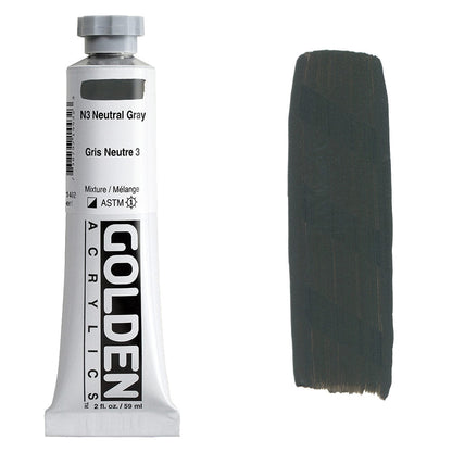 GOLDEN Heavy Body Acrylic 59ml S1 Neutral Gray N3