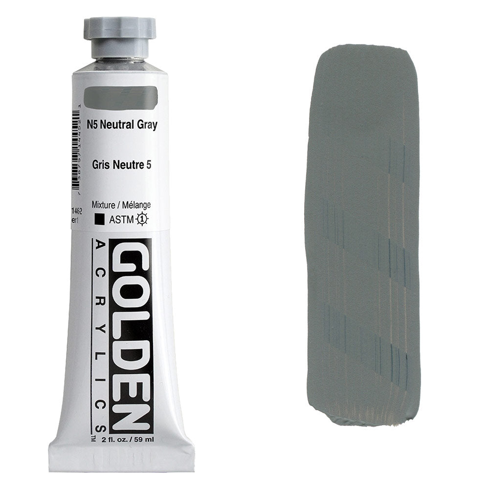 GOLDEN Heavy Body Acrylic 59ml S1 Neutral Gray N5